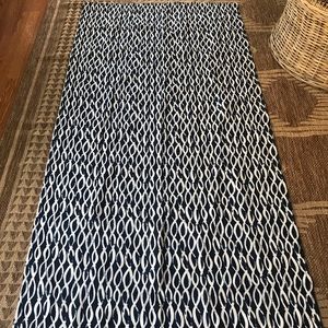 Navy and white curtains